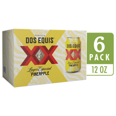 Dos Equis Pineapple Mexican Lager Beer Cans - 6-12 Fl. Oz. - Image 1