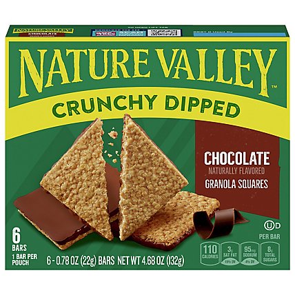 Nature Valley Crunchy Dipped Chocolate Granola Squares 6 Count - 4.68 Oz - Image 3