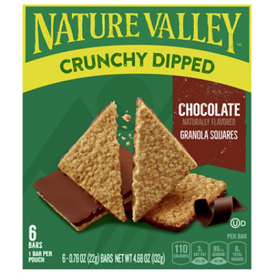 Nature Valley Crunchy Dipped Chocolate Granola Squares 6 Count - 4.68 Oz - Image 1