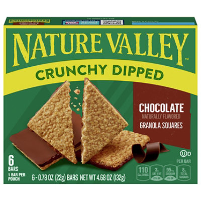 Nature Valley Crunchy Dipped Chocolate Granola Squares 6 Count - 4.68 Oz