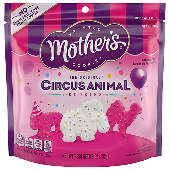 Mothers Circus Animal Cookies Doy Bag - 9 OZ