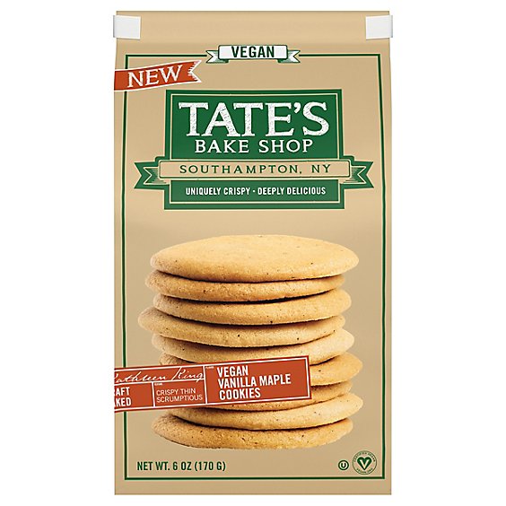 Tate's Cookies Vegan Vanilla Maple - 6 OZ