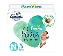 Pampers Pure Protection Newborn Diapers Super Pack - 76 Count