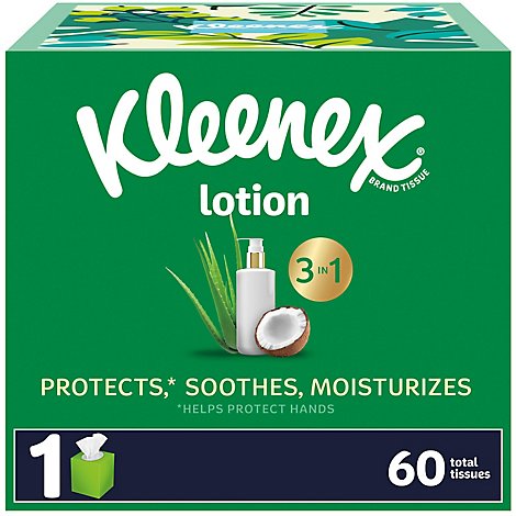 Kleenex Lotion Upright Single Facial Tissue - 60 Count