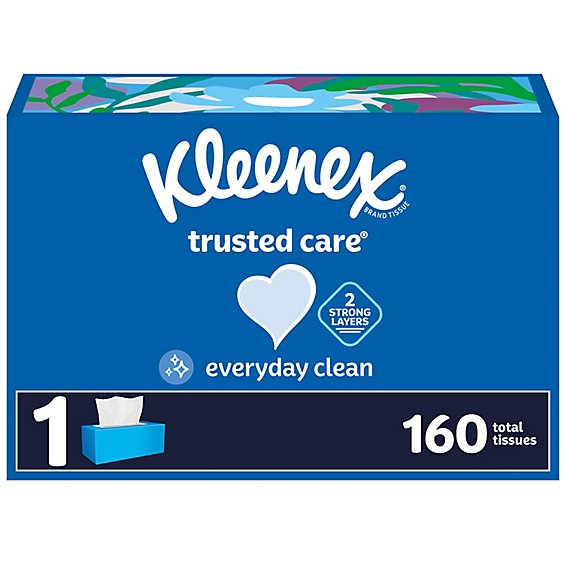 Kleenex Trusted Care Flat Medium Facial Tissue - 160 Count