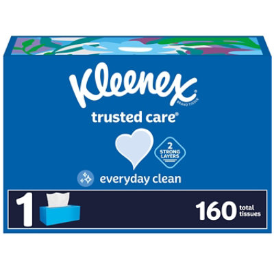 Kleenex Trusted Care Facial Tissues 160 Tissues Per Box 1 Count Vons