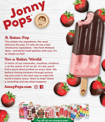 JonnyPops Chocolate Dipped Strawberries Pops - 4-2.06 Fl. Oz. - Image 6