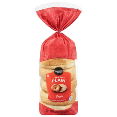 Signature SELECT Bagels Plain Sliced - 20 OZ - Image 1