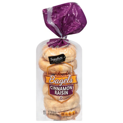 Signature SELECT Bagels Cinnamon Raisin Sliced - 20 OZ - Image 1