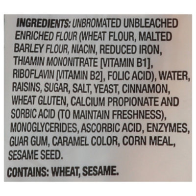 Signature SELECT Bagels Cinnamon Raisin Sliced - 20 OZ - Image 4