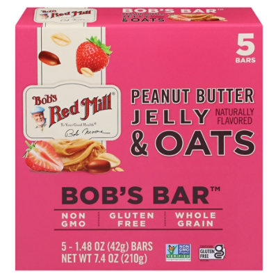 Bobs Red Mill Bobs Bar Peanut Butter Jelly & Oats - 5-1.48 Oz - Image 2