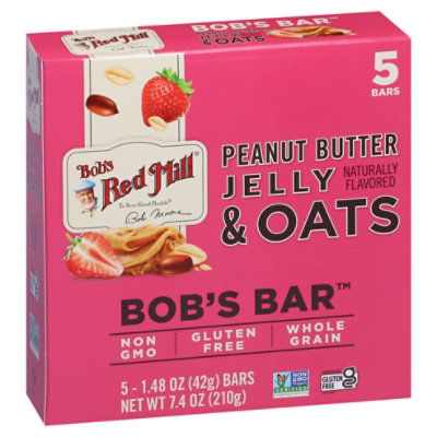 Bobs Red Mill Bobs Bar Peanut Butter Jelly & Oats - 5-1.48 Oz - Image 1