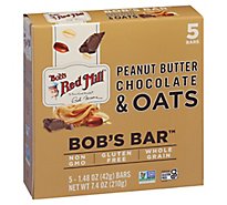 Bobs Red Mill Bobs Bar Peanut Butter Chocolate & Oats - 5-1.48 Oz