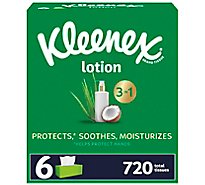 Kleenex Soothing Lotion with Coconut Oil Aloe & Vitamin E Facial Tissues Flat Box - 720 Count