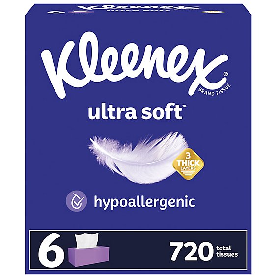 Kleenex Ultra Facial Tissue Flat 6 Pk - 6-120 CT