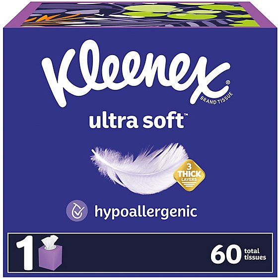 Kleenex Ultra Soft Facial Tissue Box - 60 Each
