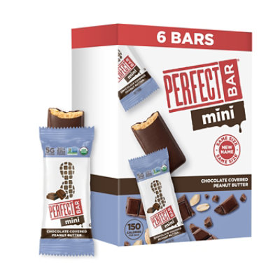 Perfect Bar Mini Gluten Free Chocolate Covered Peanut Butter Protein Bar - 6 Count - 1.05 Oz