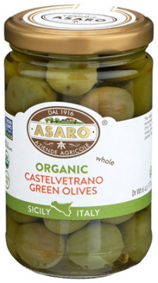 Asaro Farm Organic Castelvel Green Olives - 6 Oz - safeway