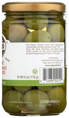 Asaro Farm Organic Castelvel Green Olives - 6 Oz - Image 3