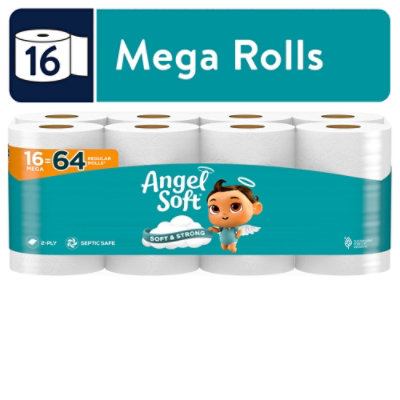 Angel Soft Mega Roll Bath Tissue - 16 Count - Image 1