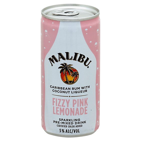 Malibu Pink Lemonade Cocktail Can - 4-6.8 FZ