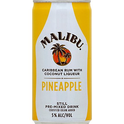 Malibu Rum Pineapple Cocktail Can - 4-200 ML - Image 2