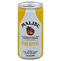 Malibu Rum Pineapple Cocktail Can - 4-200 ML - Image 1
