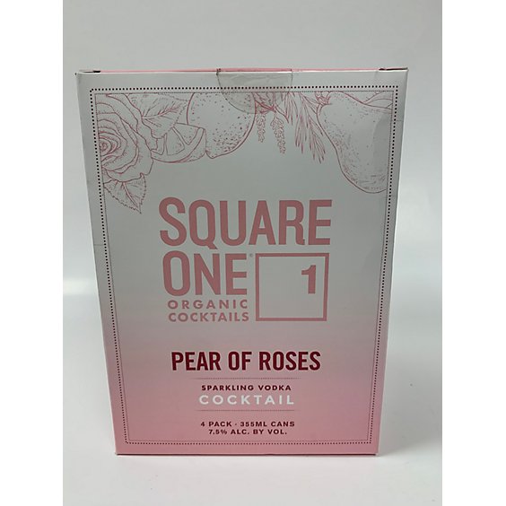 Square One Rtd Pear Of Roses Can - 4-12 FZ