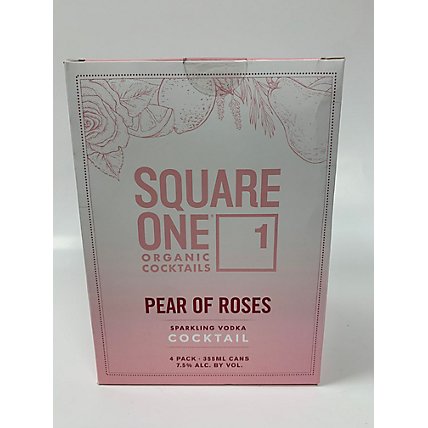 Square One Rtd Pear Of Roses Can - 4-12 FZ - Image 1
