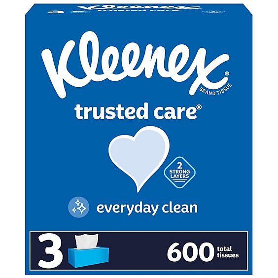 Kleenex Mainline Flat 3 Facial Tissue - 3-200 Count