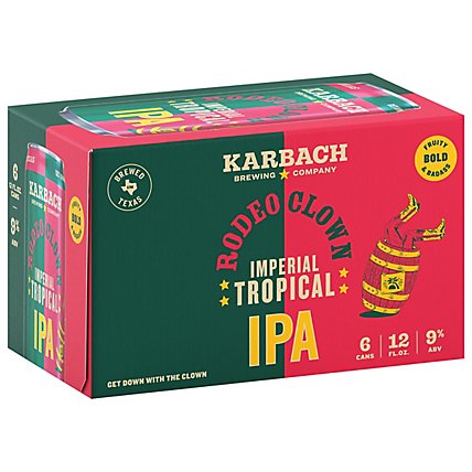 Karbach Rodeo Clown Imperial Tropical Ipa In Cans - 6-12 FZ - Image 1