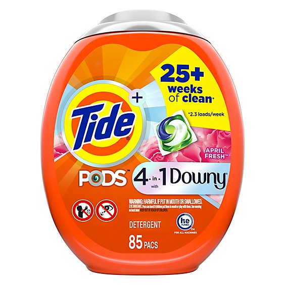 Tide Pods Liq Laundry Det April Fresh - 85 CT