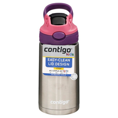 Contigo Kid's 13 Oz. Autospout Straw Water Bottle - Eggplant