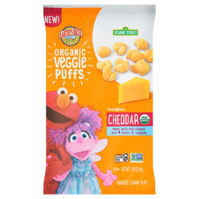 Earths Best Organic Veggie Puffs Ched - 1.55 OZ