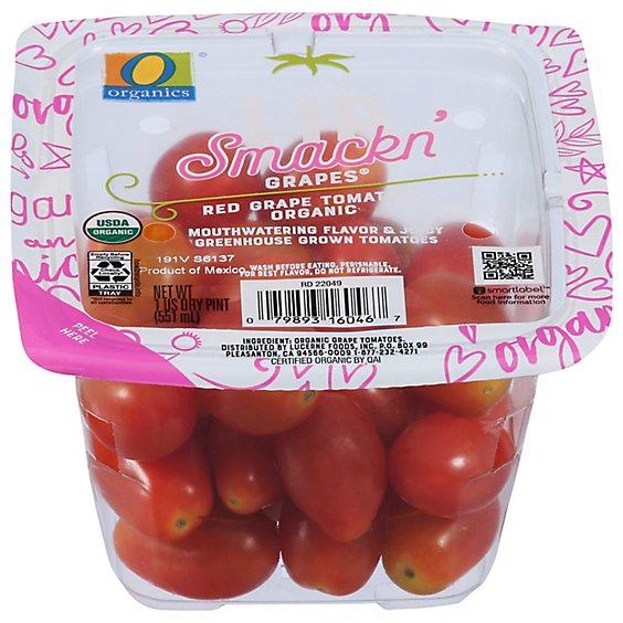 O Organics Lip Smackn Red Grape Tomatoes - 1 PT
