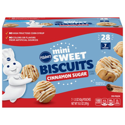 Pillsbury Cinnamon Sugar Mini Sweet Biscuits 7 Count 10.5 OZ Tom Thumb