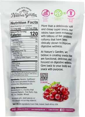 Natures Garden Probiotic Raisins - 12 Oz - Image 5