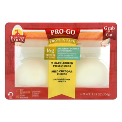 Kramer Farms Pro Go Protein Red 2 Hard Cooked Egg Cheddar S&p - 3.53 OZ - Image 3