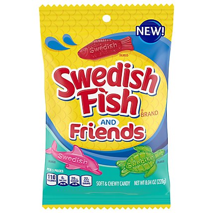 Swedish Fish And Friends Soft Berry Candy - 8.04 Oz - Image 1