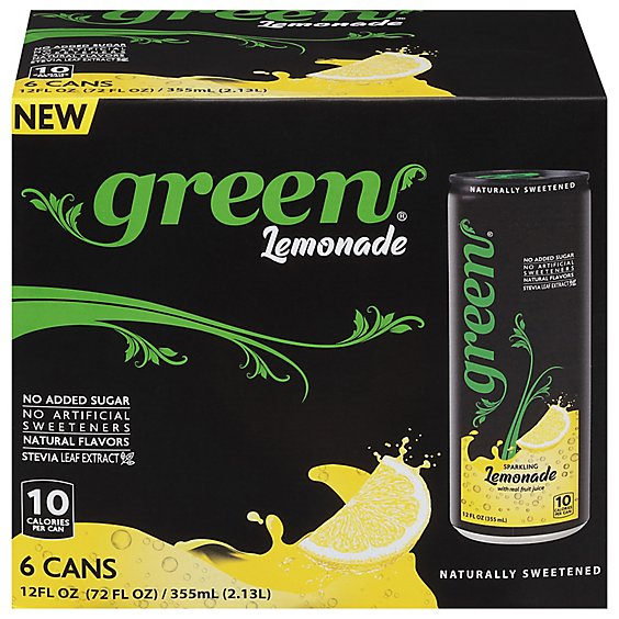 Green Cola Soda Lemonade 6pk - 66.9 FZ