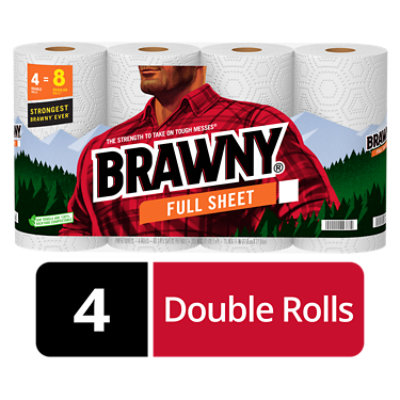 Brawny Paper Towel Full Sheet 4 Db Rolls - 4 RL - Image 1