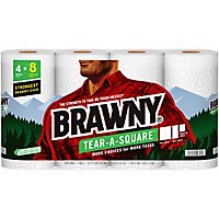 Brawny Tear-A-Square Paper Towel  - 4 Rolls - Image 3