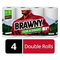 Brawny Tear-A-Square Paper Towel  - 4 Rolls - Image 1
