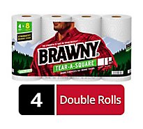Brawny Tear-A-Square Paper Towel  - 4 Rolls