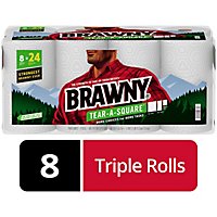 Brawny Tear-A-Square Paper Towel - 8 Rolls - Image 1