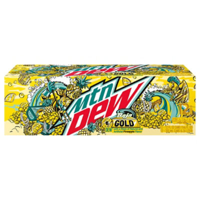 Mtn Dew Baja Gold Dew With A Blast Of Natural And Artificial Pineapple Flavor - 12-12 FZ - Image 3