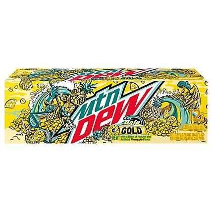 Mtn Dew Baja Gold Dew With A Blast Of Natural And Artificial Pineapple Flavor - 12-12 FZ - Image 2