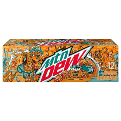 Mtn Dew Soda Baja Mango Gem - 12-12 FZ - Image 3