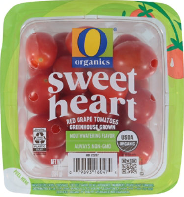 O Organics Tomatoes Sweet Heart Red Grape - 10 OZ - Image 1