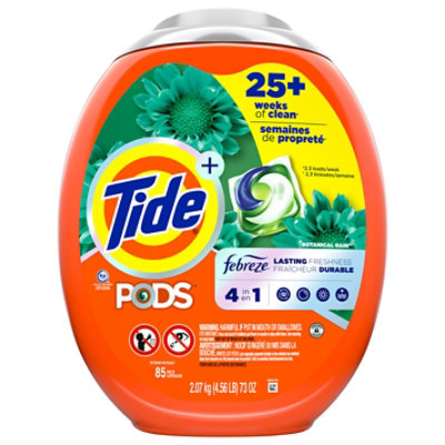 Tide Pods Liq Laundry Det Botanical Rain 85 CT Vons